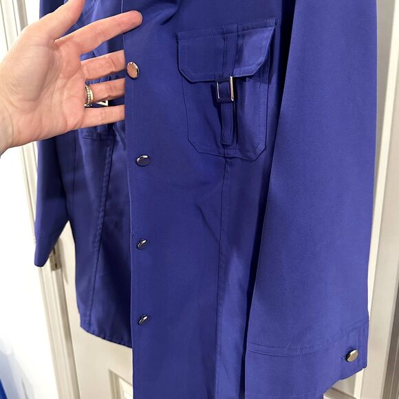 Sag Harbor Womens 12 Purple Blazer Polyester Blend Stretch Material Career Wear - Picture 4 of 8